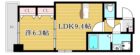 プレジールTJ - 所在階4階の間取り図 48279