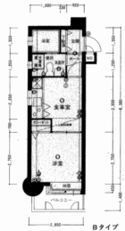 エステートモア博多Ⅱ - 所在階3階の間取り図 48294